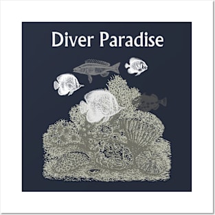 Diver Paradise Posters and Art